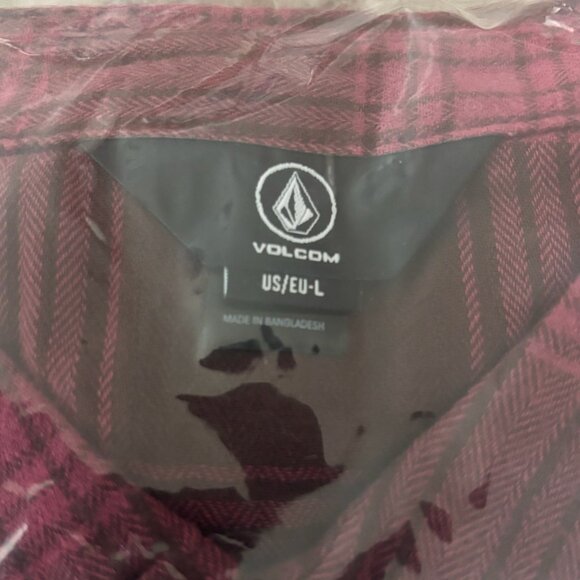 VOLCOM - Loreto Flannel Long Sleeve Shirt - Pumice - Large - Picture 3 of 6